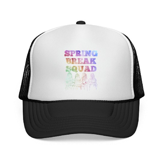 Spring Break Squad Summer Vacation Spring Break Trucker Caps