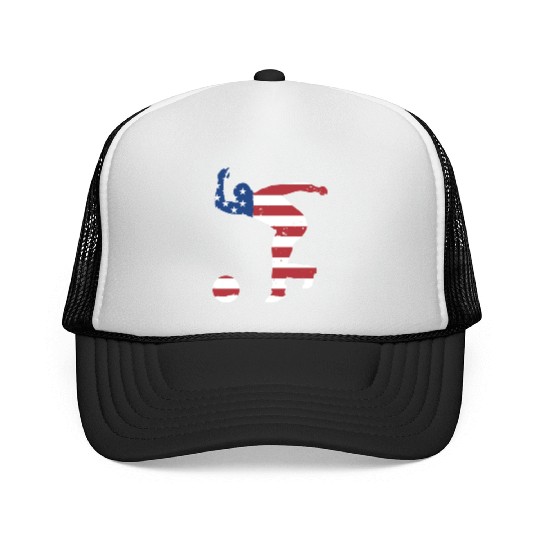 Sport Us Flag Bowling Trucker Caps