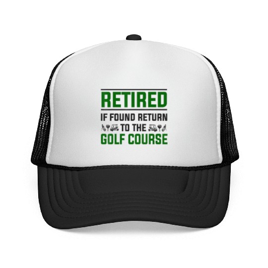 Golf Retirement Funny Golfing Retirement Trucker Caps