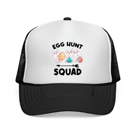 Fun Egg Hunt Squad Easter Day Family Matching Hunt Trucker Caps