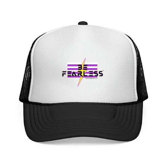 Be Fearless Flag w/Bolt (white text) Trucker Caps