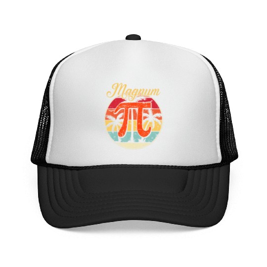 Magnum Pi Math Pi Day Retro Trucker Caps