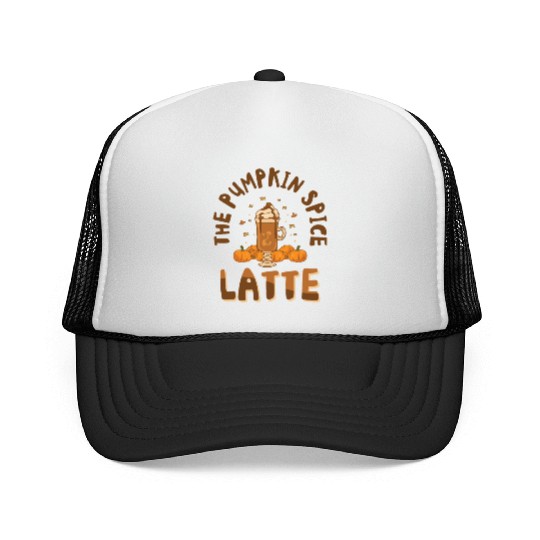 Pumpkin Spice Latte Halloween Coffee Lover Tarot Trucker Caps