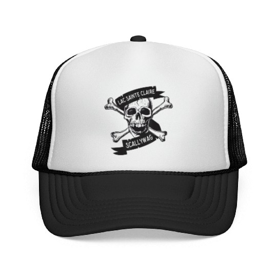 Michigan Lake St Clair Pirate Skull Bones Boating Trucker Caps