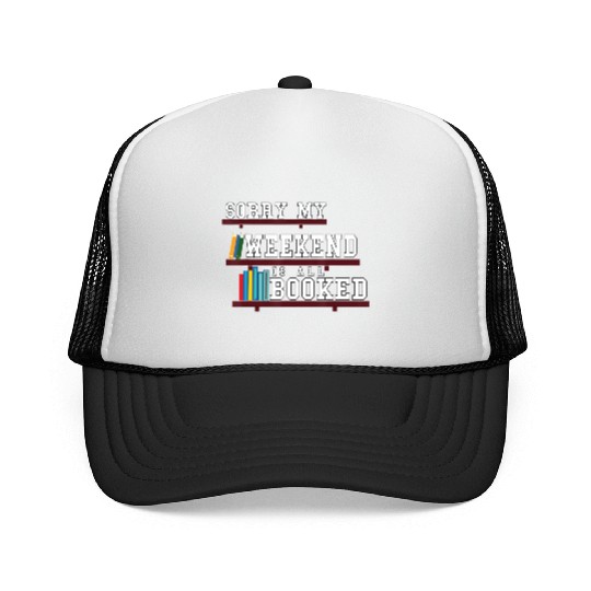 Bookish Reading Teacher Funny bookworm Heart shelf Trucker Caps