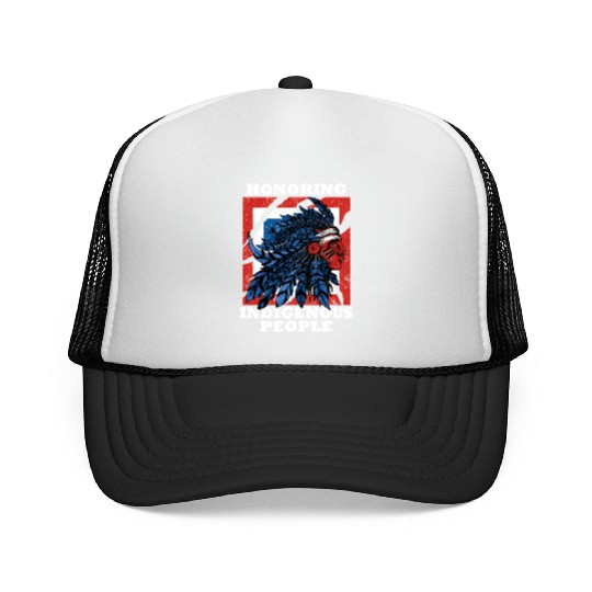 Honoring Indigenous People Heritage Native America Trucker Caps