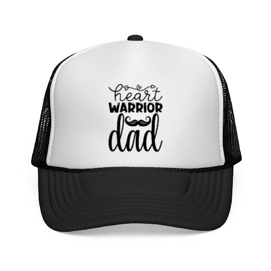 Heart Warrior Dad Trucker Caps