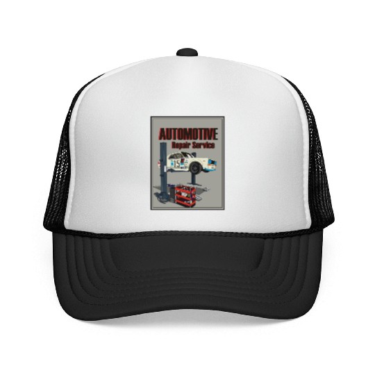 Automotive repair service Trucker Caps