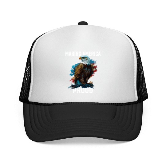 Making America Proud American Bald Eagle Trucker Caps