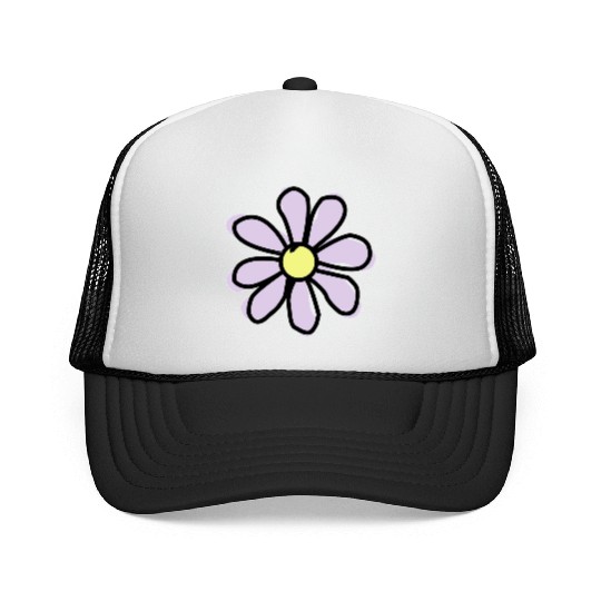 Lavender Flower Trucker Caps