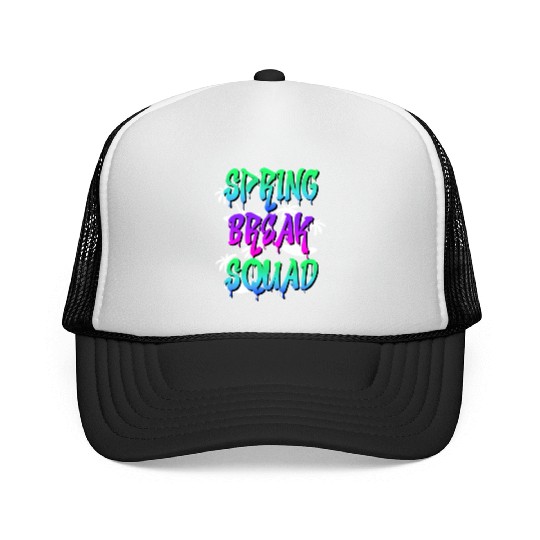 Spring Break Squad Summer Vacation Spring Break Trucker Caps