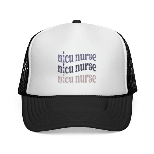NICU Vintage Retro Gift for Baby Nurse Design Trucker Caps