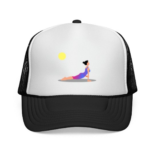 Yoga Healthy Body Training Illustration Trucker Caps