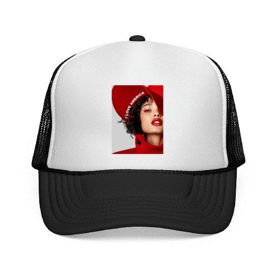 I Love America Trucker Caps