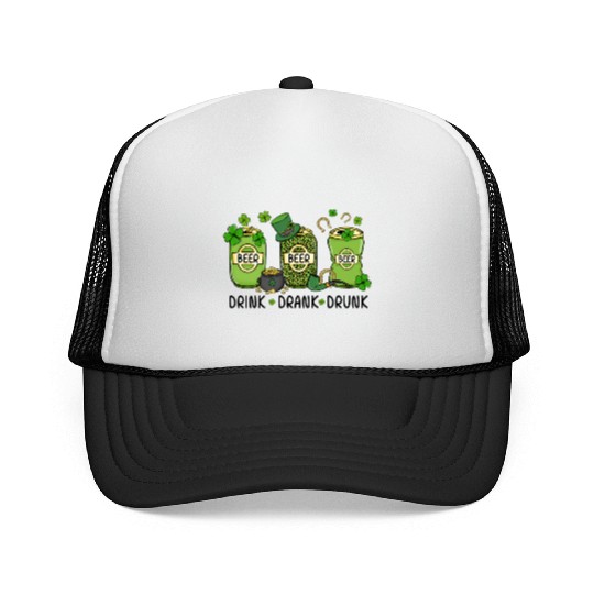 Funny St Patricks Day Drink Trucker Caps