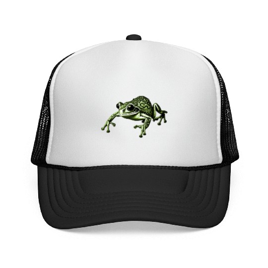 cute frog green Trucker Caps