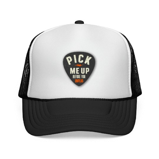 Guitar Pick Funny Musician Music Trucker Caps