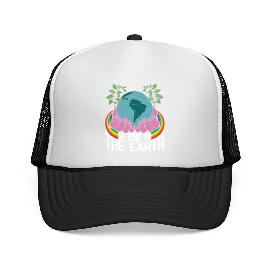 Be Kind To The Earth Rainbow Natural Environment Trucker Caps