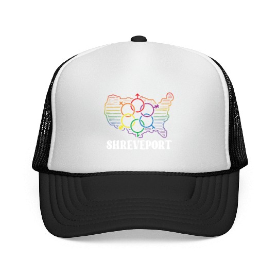 Shreveport Pride Month Pride Flag LGBT Community L Trucker Caps