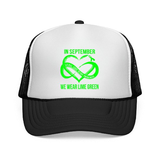 In September We Wear Lime Green Spinal Cord Injury Trucker Caps