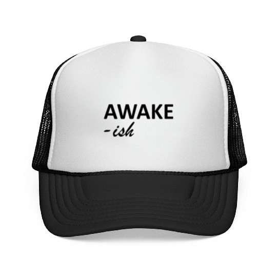 Awake ish Black Trucker Caps