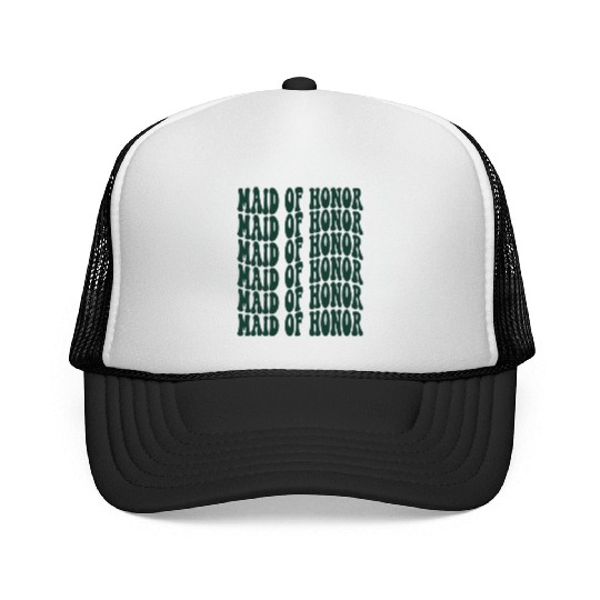 Bachelorette Party Maid Of Honor Emerald Green Trucker Caps
