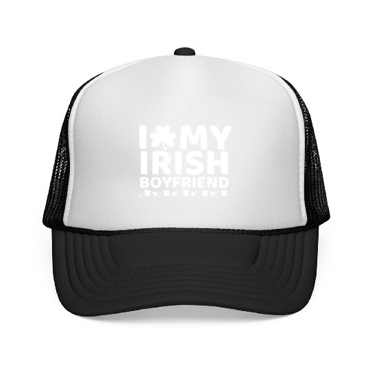 i love my boyfriend st patricks day Trucker Caps