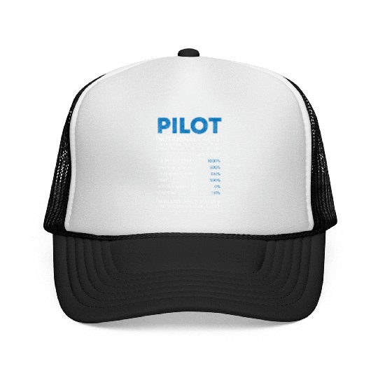 Airplane Aviator Flight School Trucker Caps