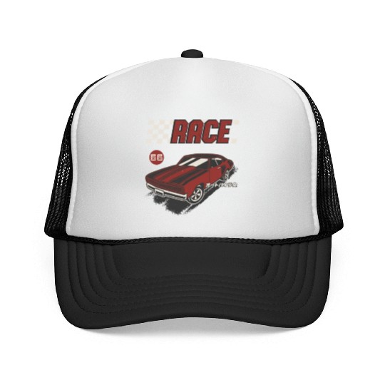 Retro Muscle Car Vintage Racing Car Lover Trucker Caps