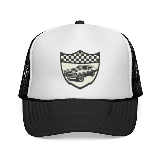 Racing Car Muscle Car Logo Motorsports Trucker Caps