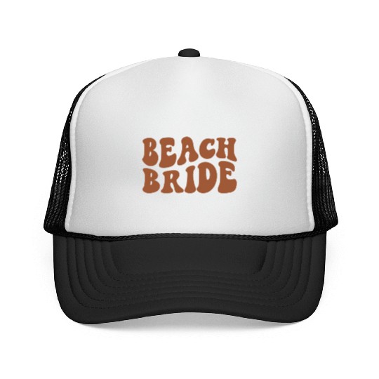 Beach Bride Terracotta Burnt Orange Trucker Caps