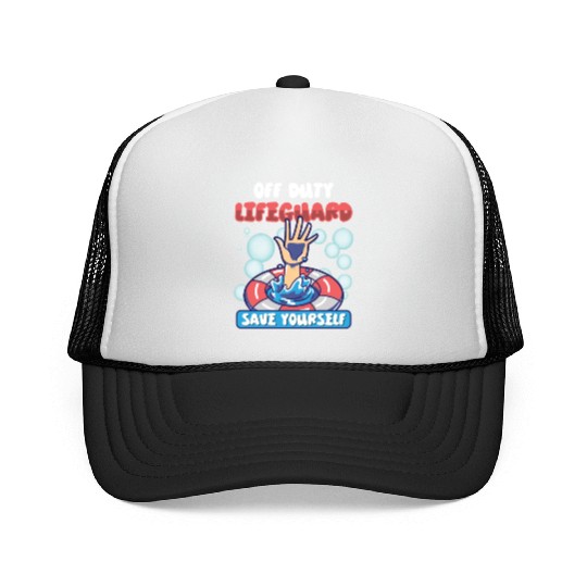 Swimmer Scuba Diving Lifeguard Water Sport Trucker Caps