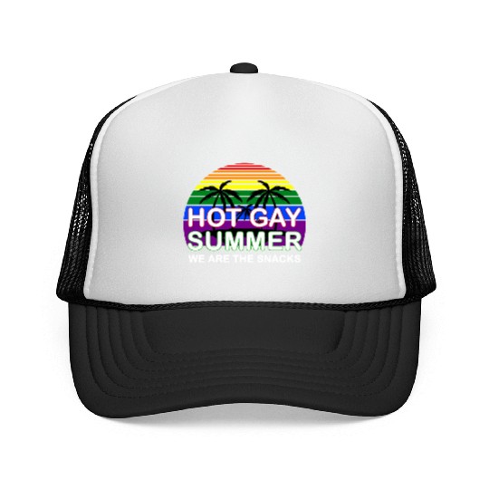 Hot Gay Summer We Are The Snacks LGBT Apparel Trucker Caps