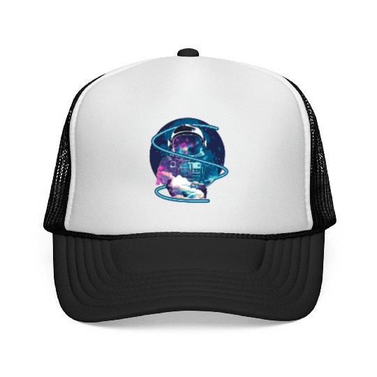 Galaxy Astronaut Full Moon Astronomy Space Science Trucker Caps