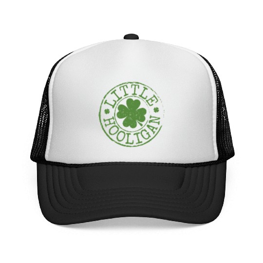 Little Hooligan Irish Clovers Kids Boy Girl St Pat Trucker Caps