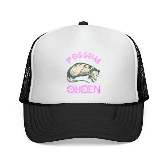 Possum Queen Cute Opossum Lover Funny Trucker Caps