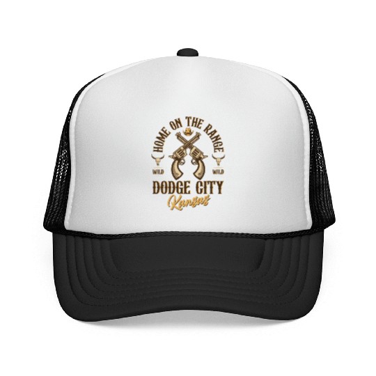 Dodge City Kansas wild west town Trucker Caps