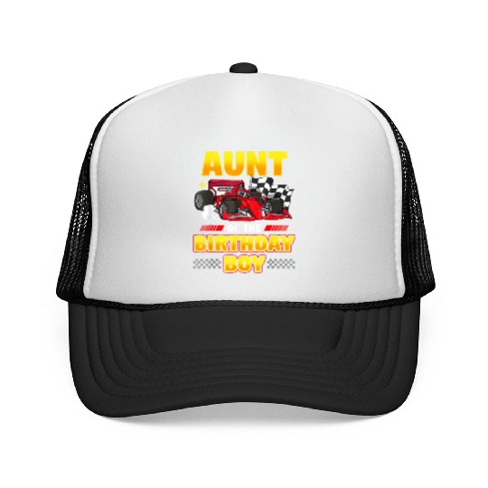 Formula Race Car Aunt of Birthday Boy Party Racin Trucker Caps