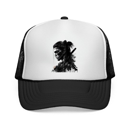 Hard Face Samurai Ink Arts Trucker Caps