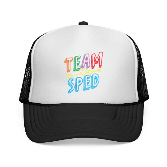 Team Sped Awareness Special Education Teacher Trucker Caps