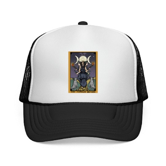 The Goddess Hecate in The Moon Tarot Card Trucker Caps