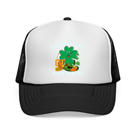 Drinks Well With Others St. Patrick's DayT-Trucker Caps