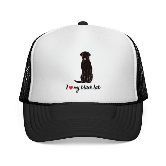 I love my black lab labrador Gift Lover Trucker Caps
