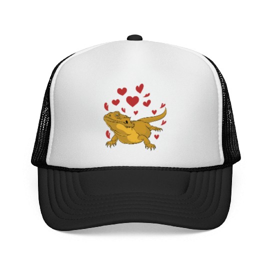Animal Bearded Dragon Lover Reptile Bearded Dragon Trucker Caps