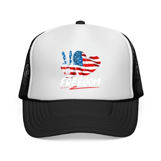 Patriotic America USA Flag 4th Of July American Trucker Caps