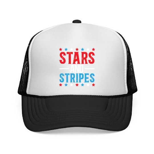 Stars And Stripes America USA Flag 4th Of July Trucker Caps