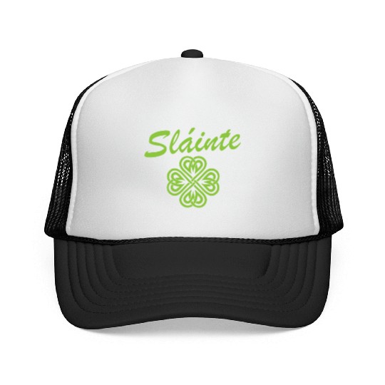 Slainte Shamrock Cheers Salute St. Patrick's Day Trucker Caps