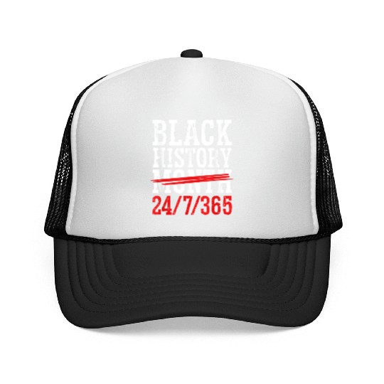 Black History Month 365 Days African American Peo Trucker Caps