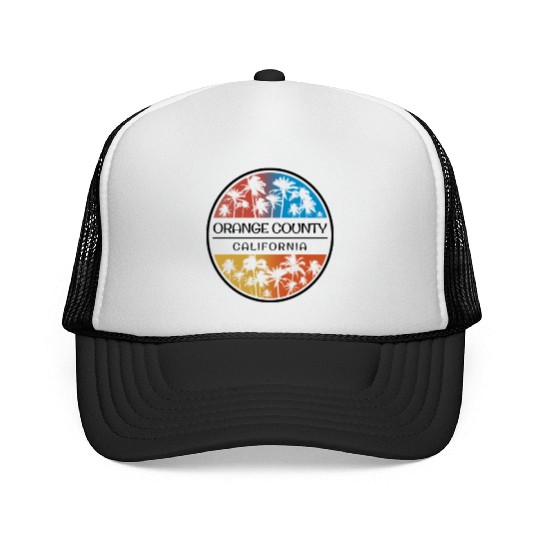 Orange County California Palm Tree Stylish Trucker Caps