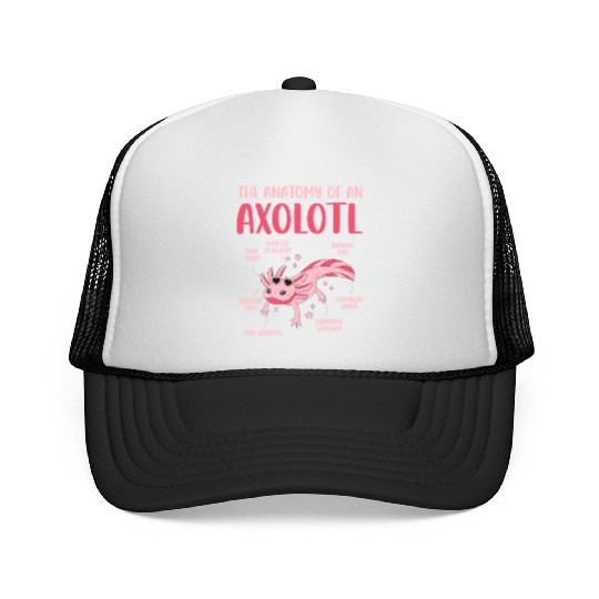 Anatomy Of an Axolotl Sweet Axolotl Explanation Trucker Caps